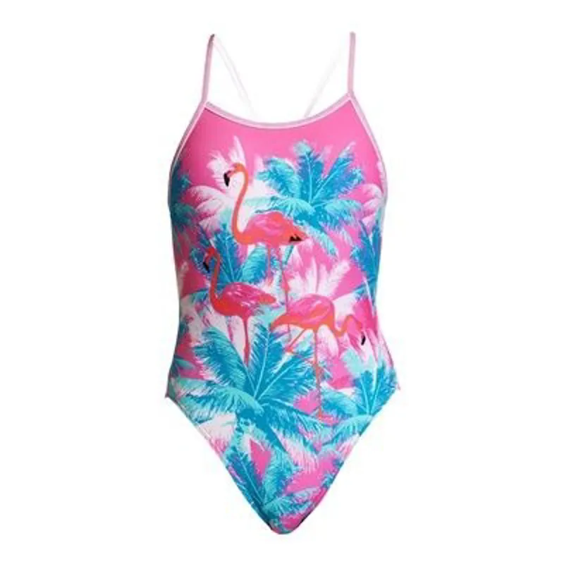 Funkita Girl's Single Strap One Piece Swimsuit - Pretty Pink	-2